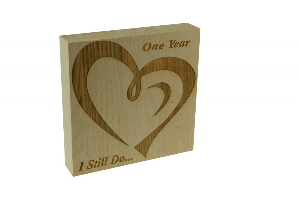 1 Year Anniversary I Still Do - Light Beech Block