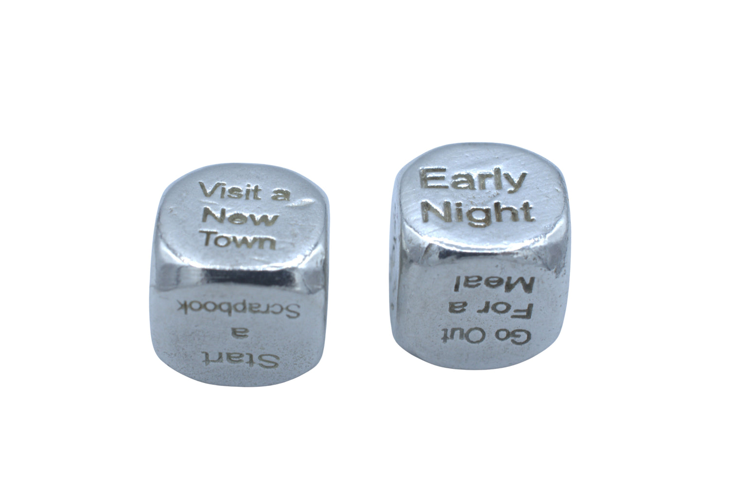 10 Year Anniversary Metal Date Dice