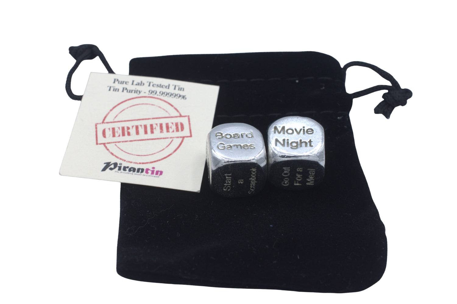 10 Year Anniversary Metal Date Dice