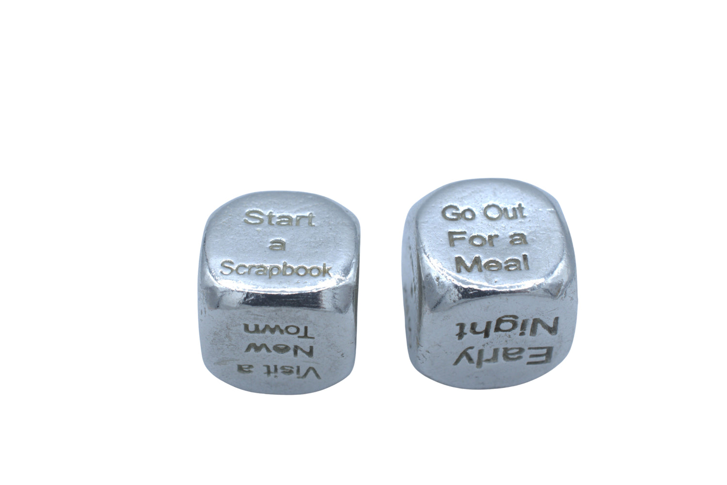 10 Year Anniversary Metal Date Dice