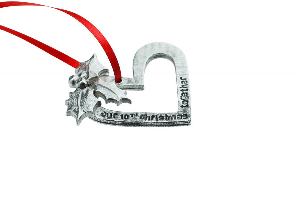 10 Years Together 10th Anniversary Hanging Tree Decoration