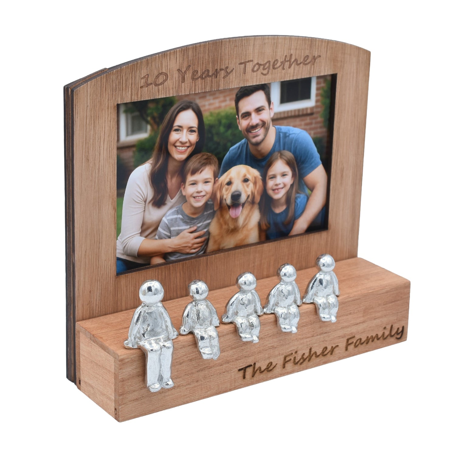 10 Years together Photo frame family , 6x4 Photo, Choose Your Own Family Combination, Christmas, Valentines, Birthdays, Anniversaries