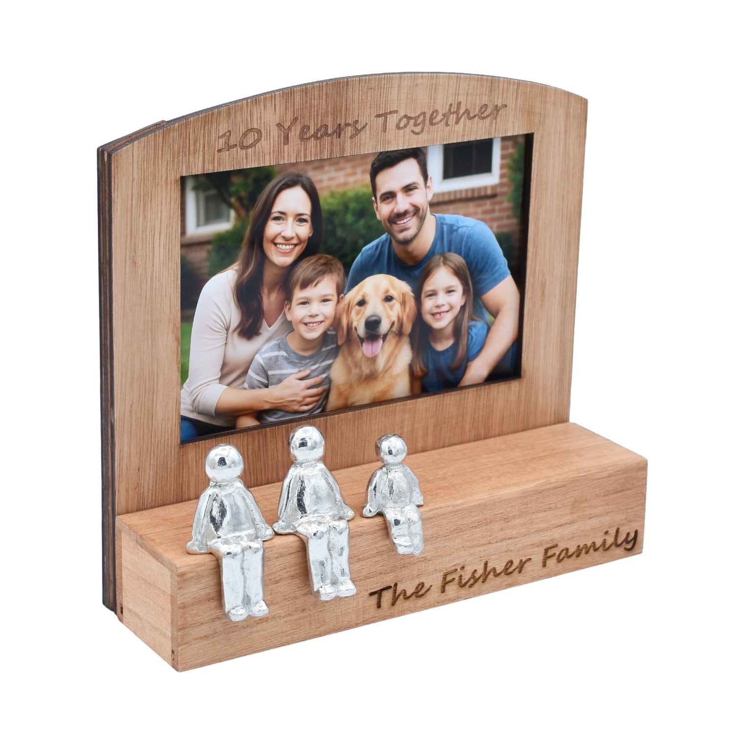 10 Years together Photo frame family , 6x4 Photo, Choose Your Own Family Combination, Christmas, Valentines, Birthdays, Anniversaries