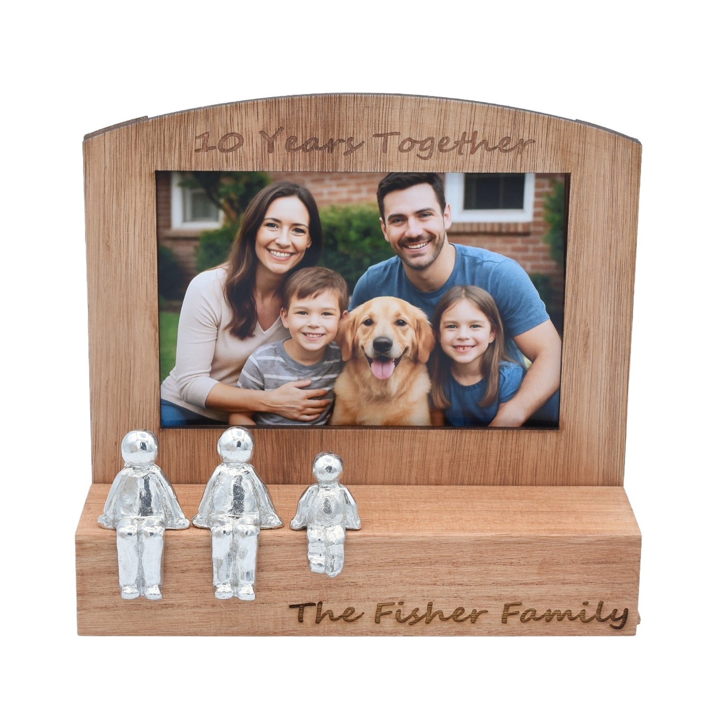 10 Years together Photo frame family , 6x4 Photo, Choose Your Own Family Combination, Christmas, Valentines, Birthdays, Anniversaries
