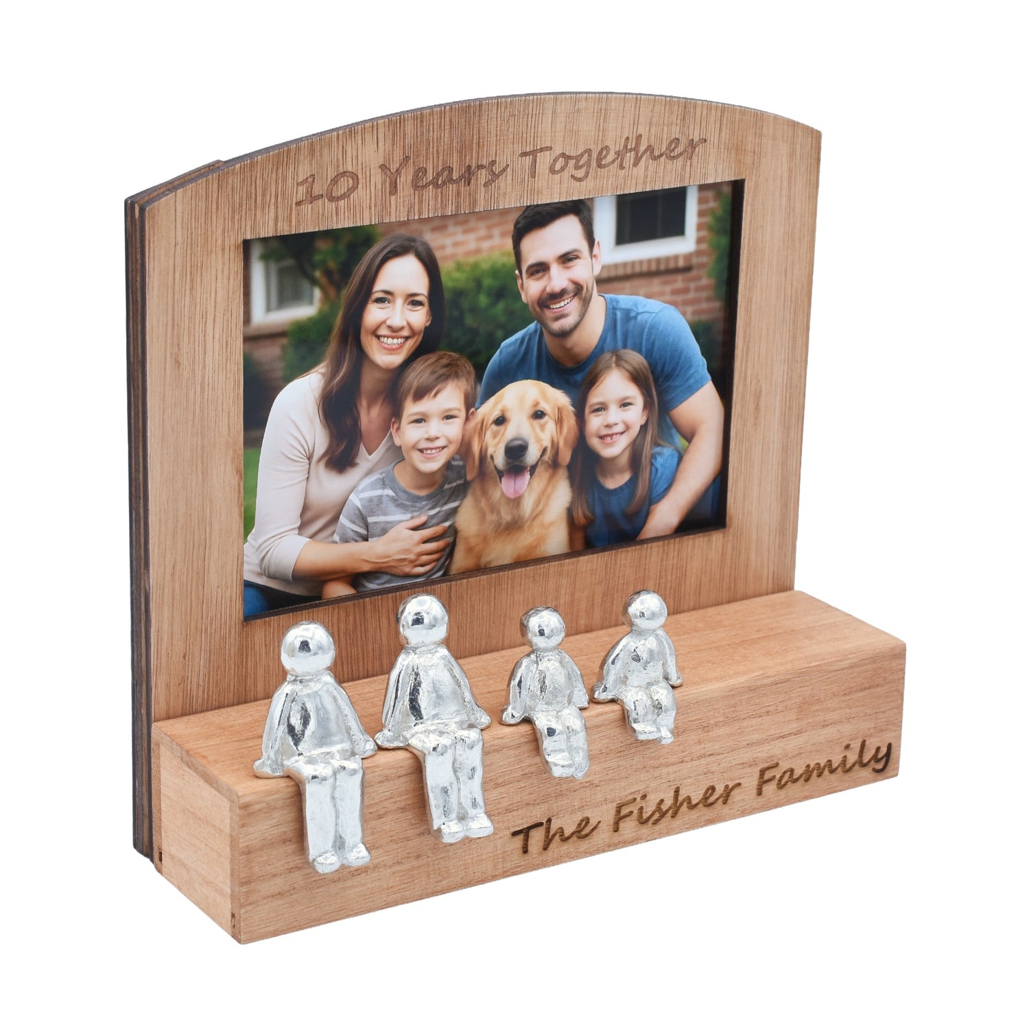10 Years together Photo frame family , 6x4 Photo, Choose Your Own Family Combination, Christmas, Valentines, Birthdays, Anniversaries