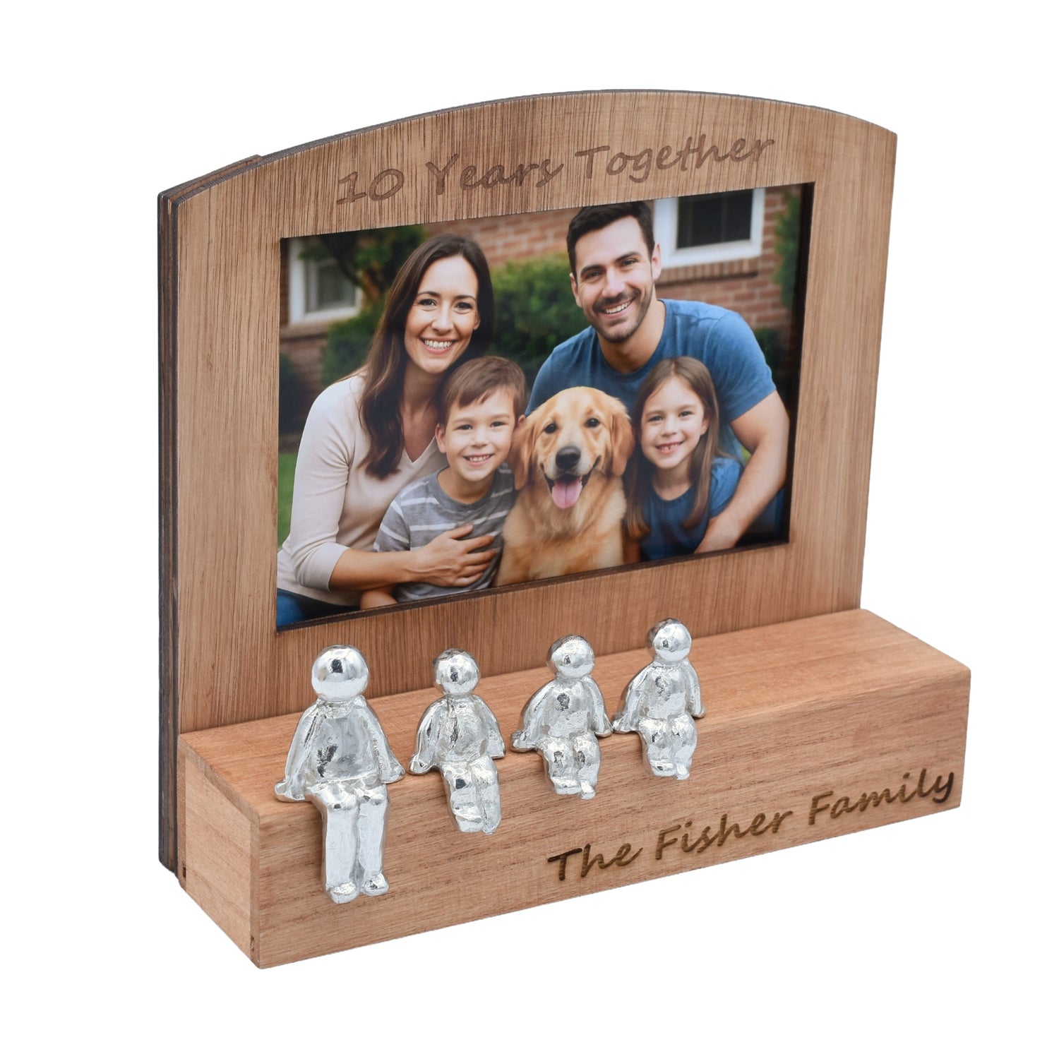 10 Years together Photo frame family , 6x4 Photo, Choose Your Own Family Combination, Christmas, Valentines, Birthdays, Anniversaries