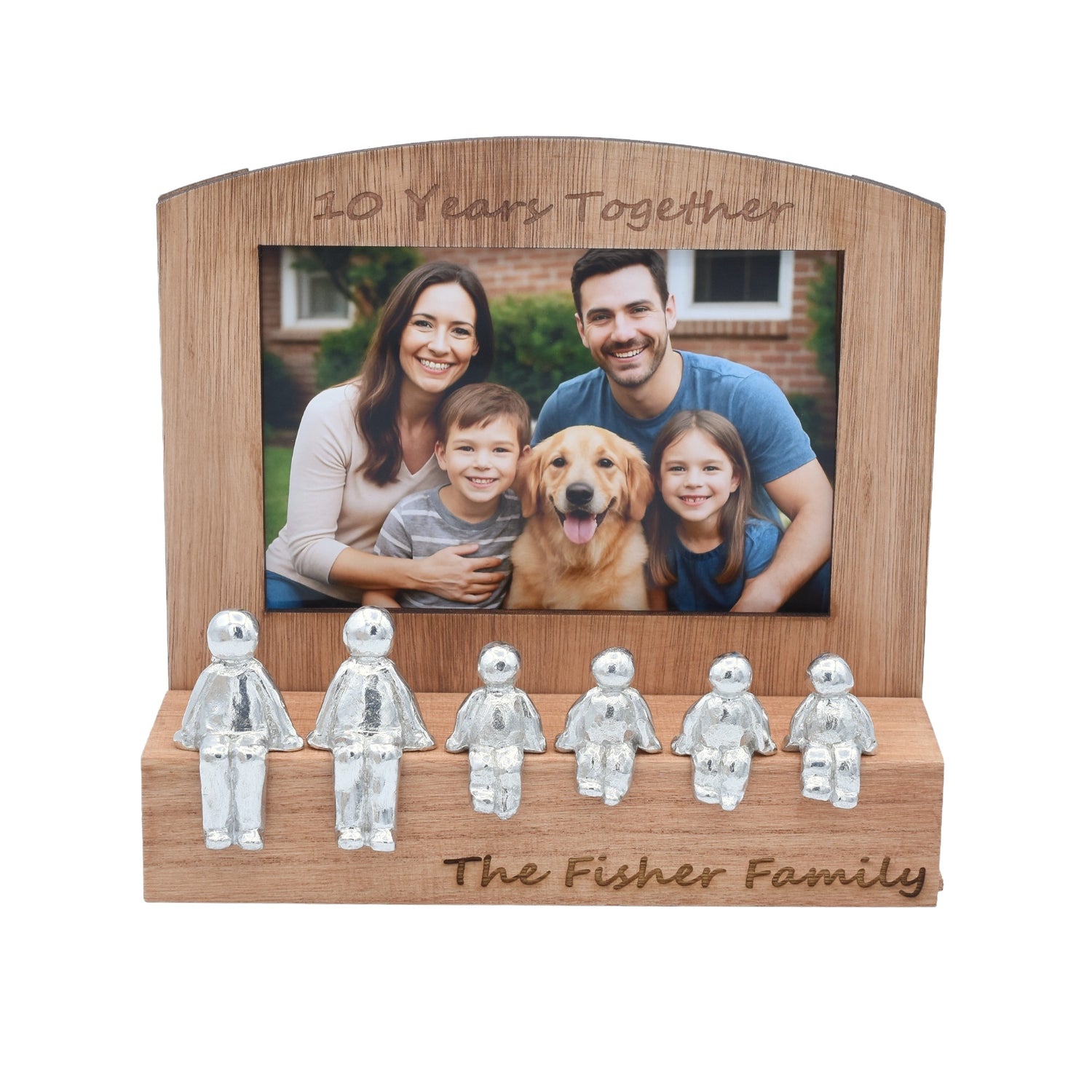 10 Years together Photo frame family , 6x4 Photo, Choose Your Own Family Combination, Christmas, Valentines, Birthdays, Anniversaries