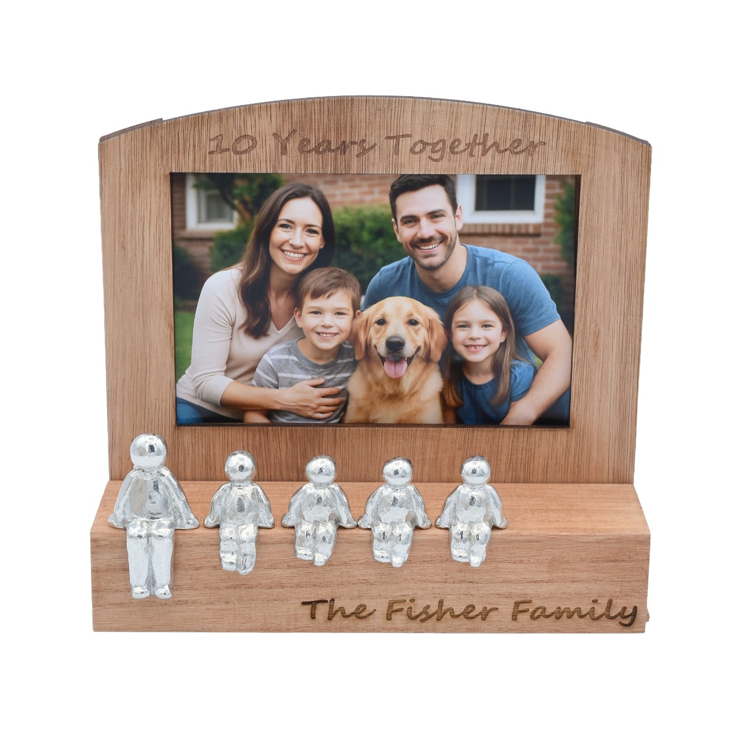 10 Years together Photo frame family , 6x4 Photo, Choose Your Own Family Combination, Christmas, Valentines, Birthdays, Anniversaries