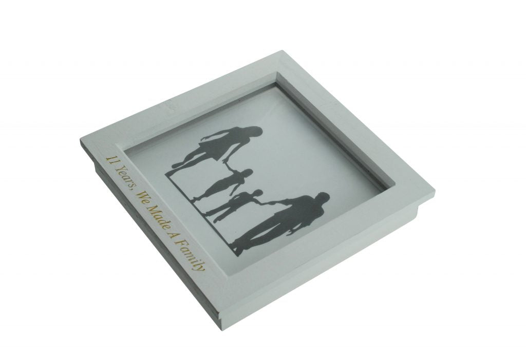 11 Years We Made A Family White Wooden Frame