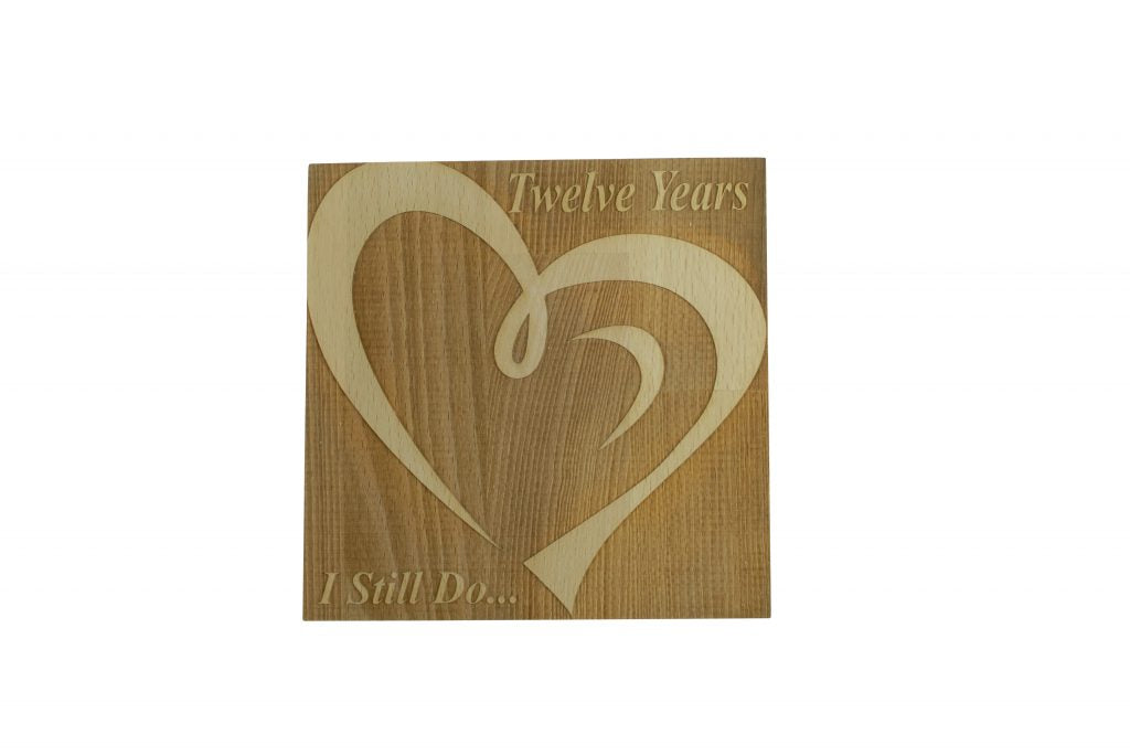 12 Year Anniversary I Still Do - Dark Beech Block