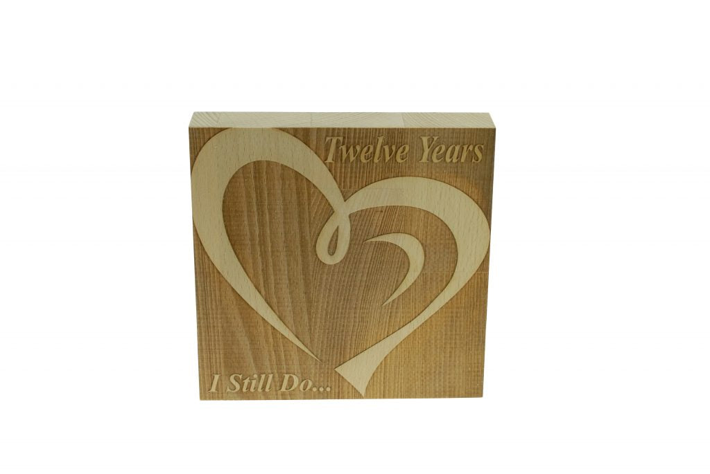 12 Year Anniversary I Still Do - Dark Beech Block