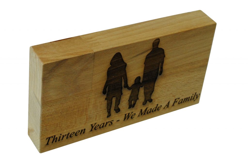13 Years We Made A Family Beech Block