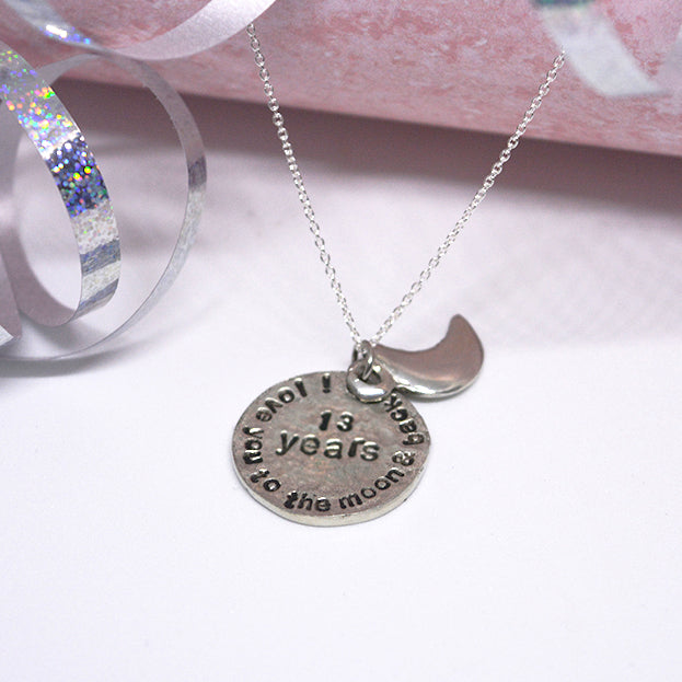 13th Anniversary Moon Necklace