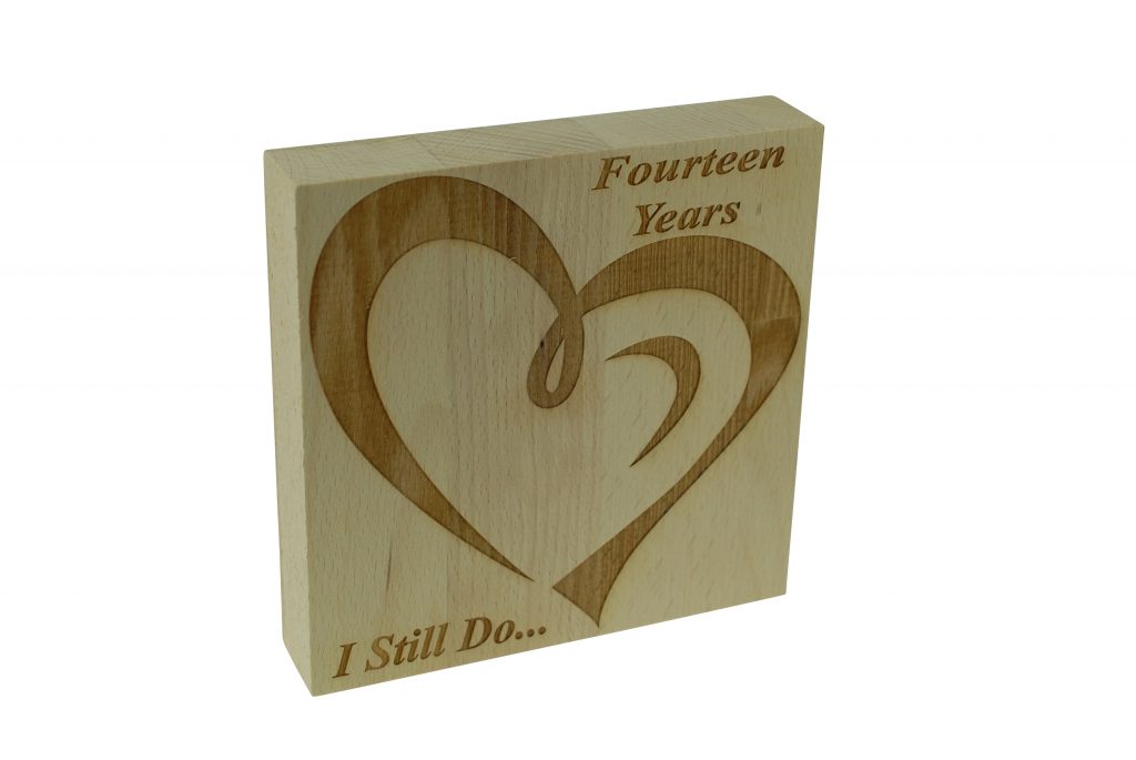 14 Year Anniversary I Still Do - Light Beech Block