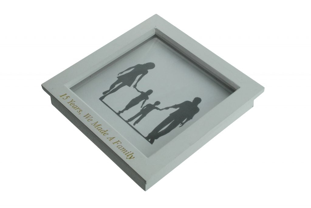 15 Years We Made A Family White Wooden Frame