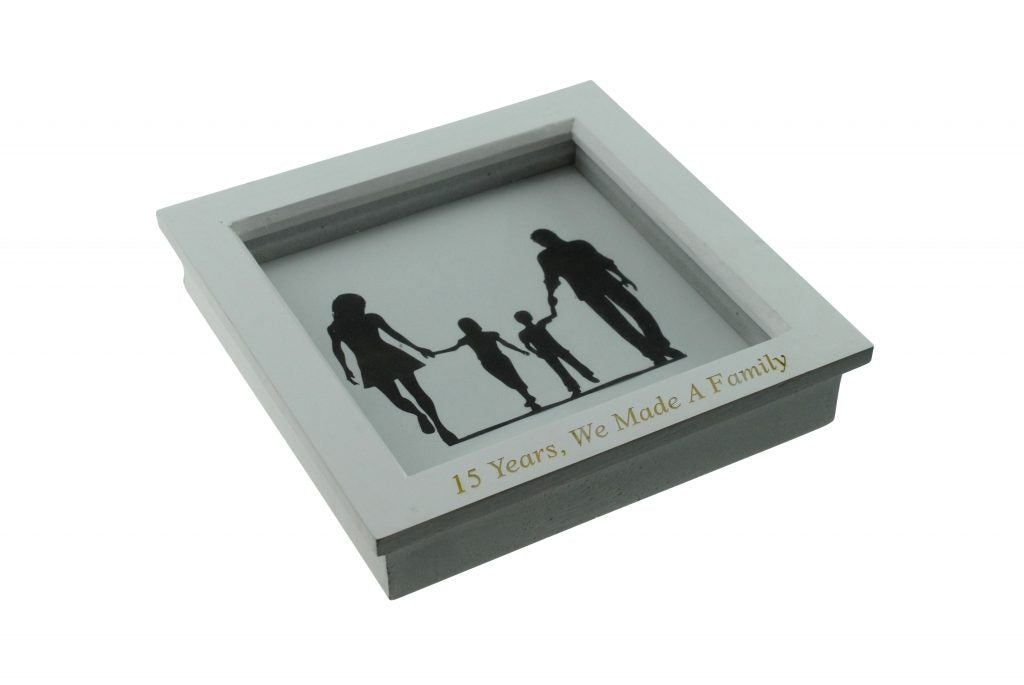 15 Years We Made A Family White Wooden Frame