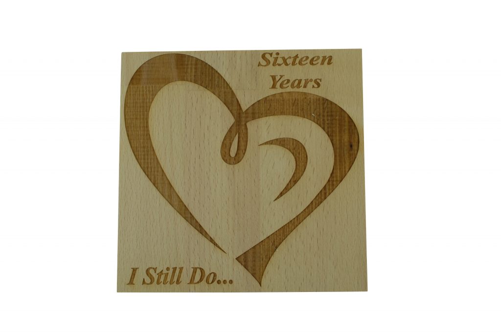 16 Year Anniversary I Still Do - Light Beech Block
