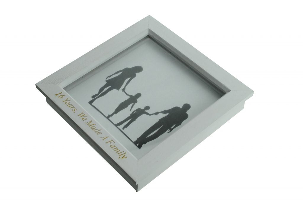 16 Years We Made A Family White Wooden Frame