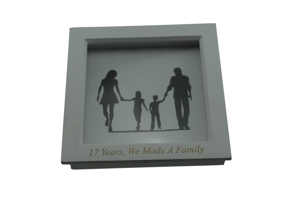 17 Years We Made A Family White Wooden Frame