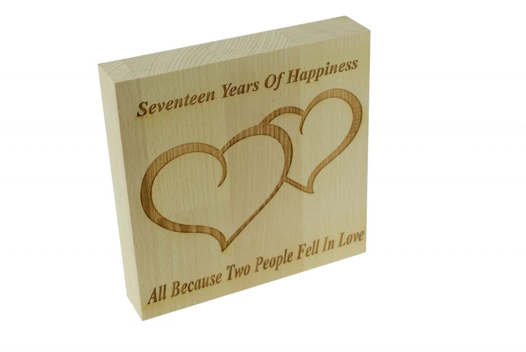 17 Years of Happiness Beech Block