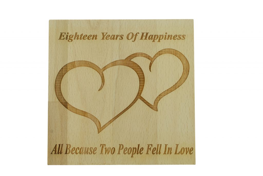 18 Years of Happiness Beech Block