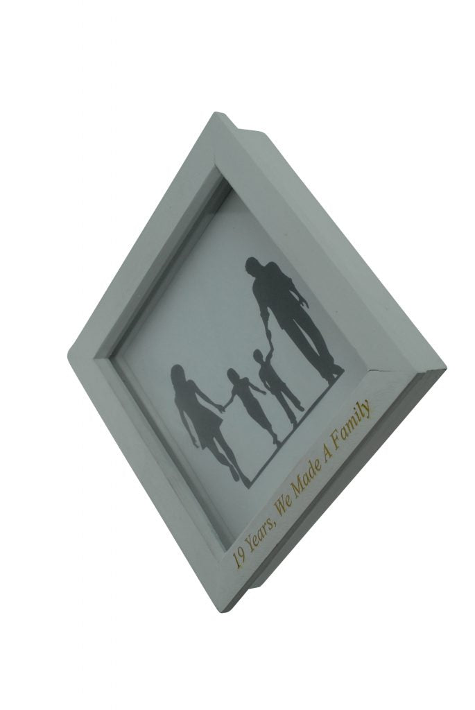 19 Years We Made A Family White Wooden Frame