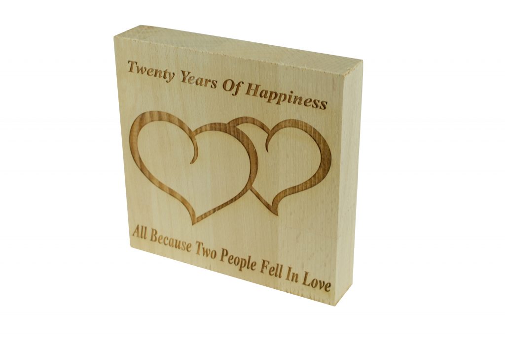 20 Years of Happiness Beech Block
