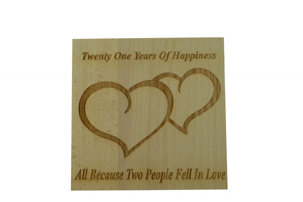 21 Years of Happiness Beech Block