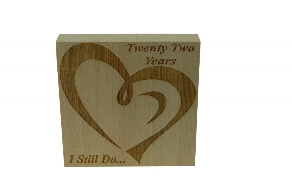 22 Year Anniversary I Still Do - Light Beech Block