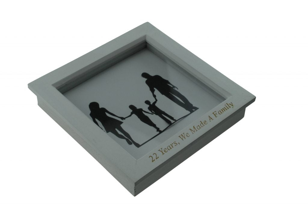 22 Years We Made A Family White Wooden Frame