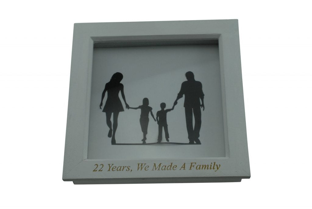22 Years We Made A Family White Wooden Frame