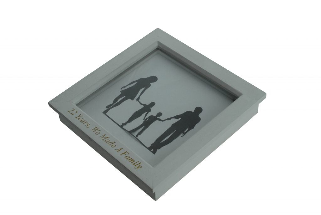 22 Years We Made A Family White Wooden Frame