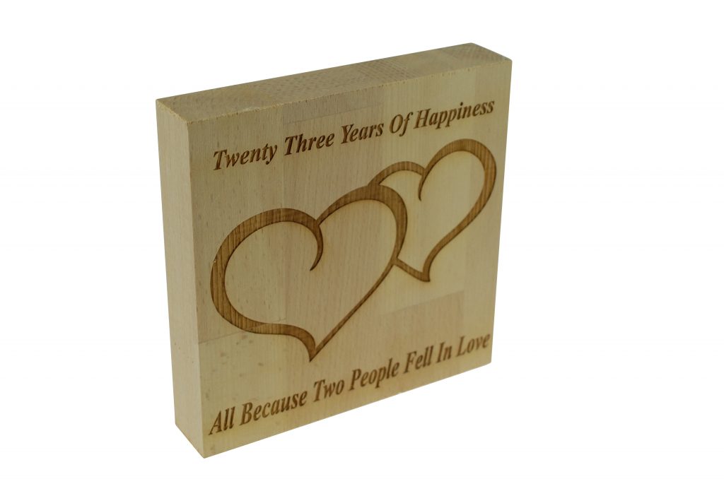 23 Years of Happiness Beech Block