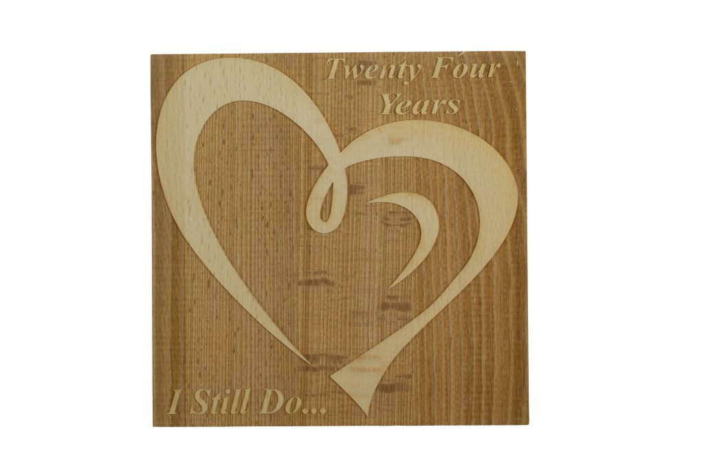 24 Year Anniversary I Still Do - Dark Beech Block