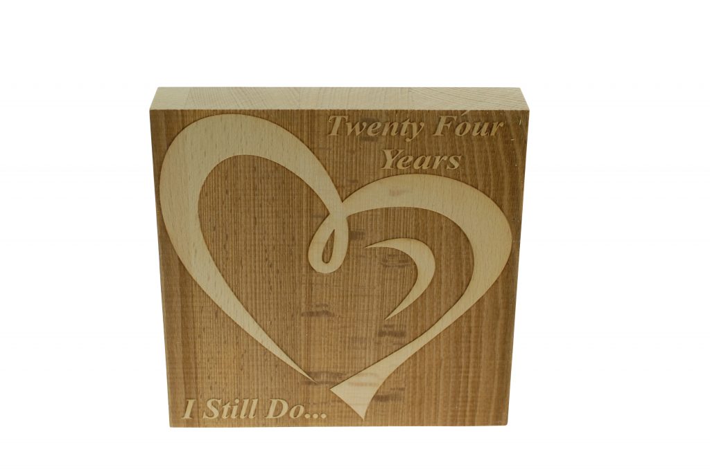 24 Year Anniversary I Still Do - Dark Beech Block