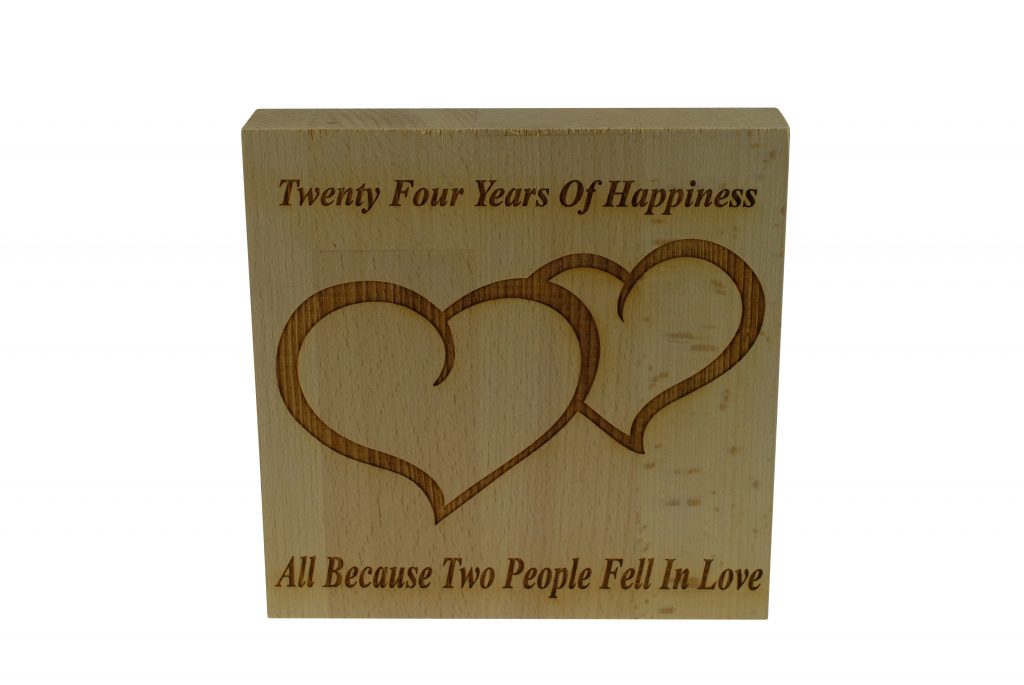 24 Years of Happiness Beech Block