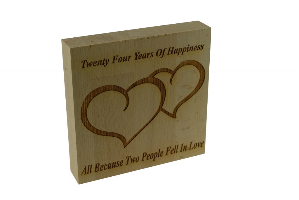 24 Years of Happiness Beech Block