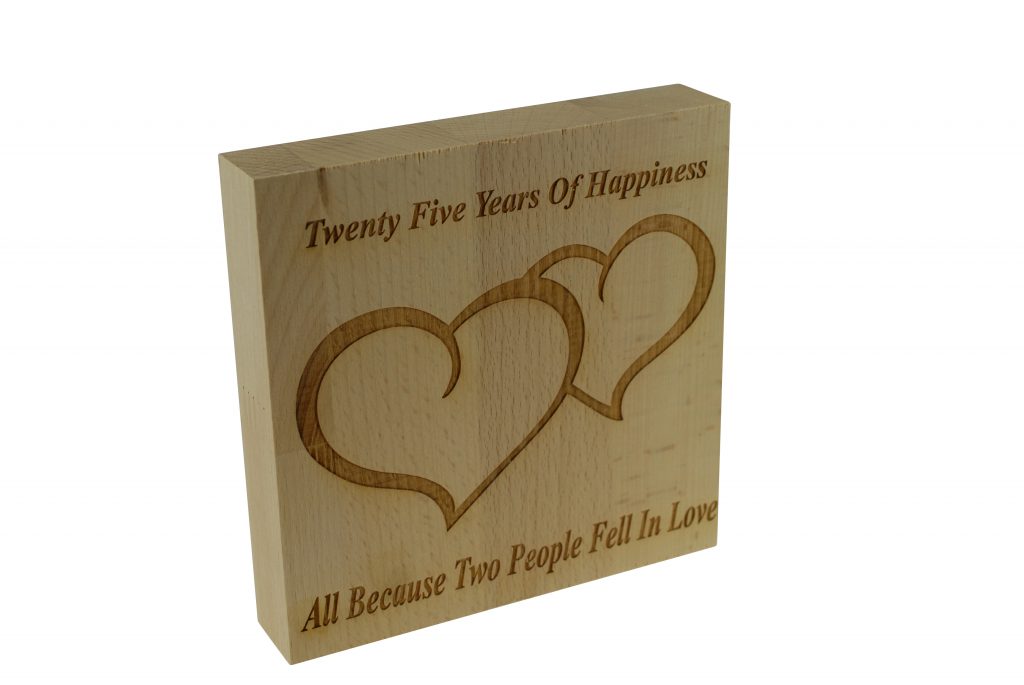 25 Years of Happiness Beech Block