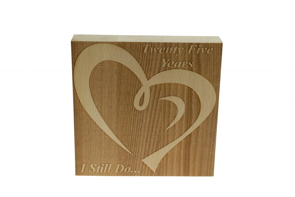 25 Year Anniversary I Still Do - Dark Beech Block