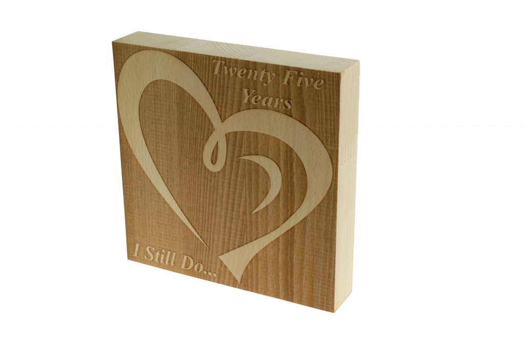 25 Year Anniversary I Still Do - Dark Beech Block