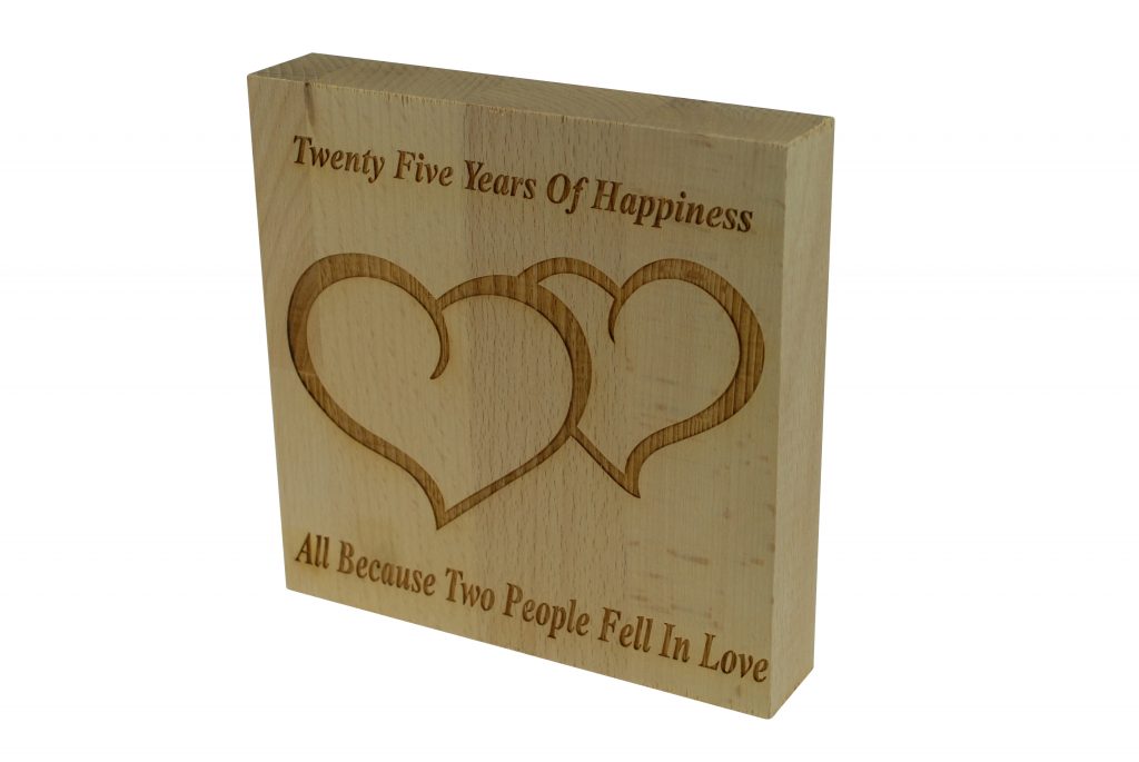 25 Years of Happiness Beech Block