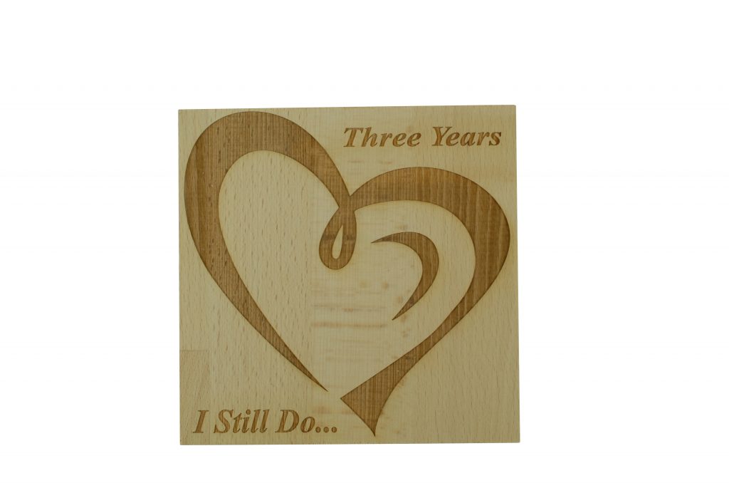 3 Year Anniversary I Still Do - Light Beech Block