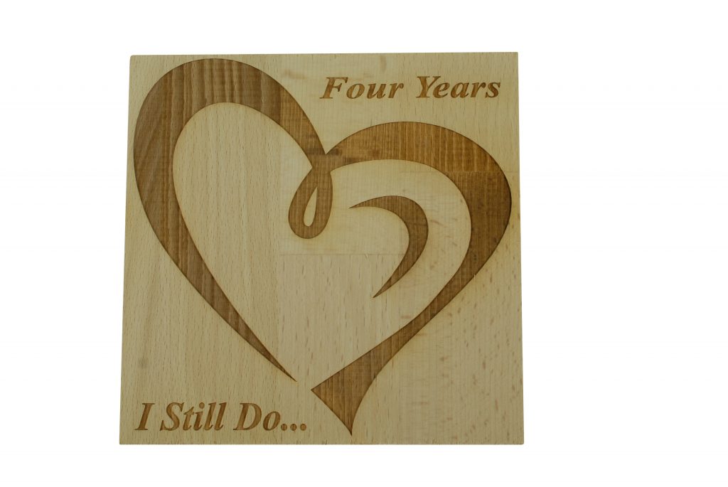 4 Year Anniversary I Still Do - Light Beech Block