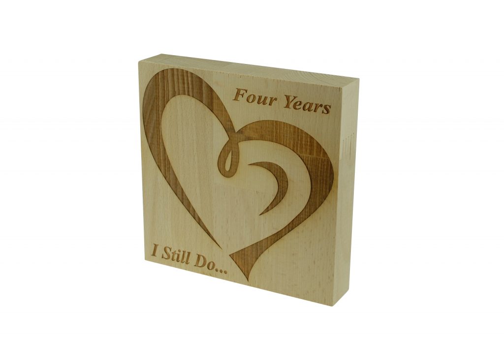 4 Year Anniversary I Still Do - Light Beech Block