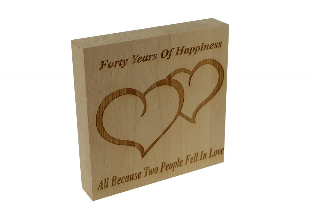4 Years of Happiness Beech Block