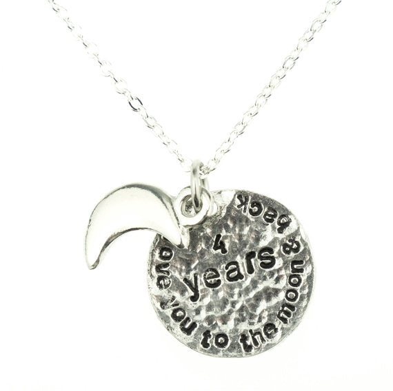 4th Anniversary Moon Necklace