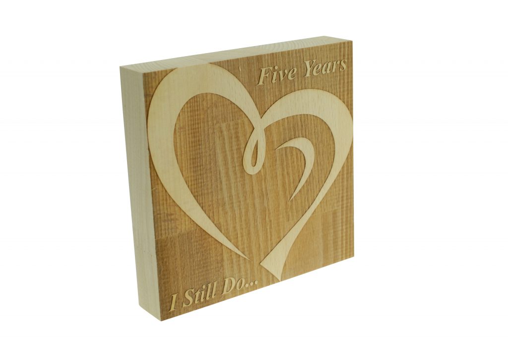 5 Year Anniversary I Still Do - Dark Beech Block (Wood Anniversary)