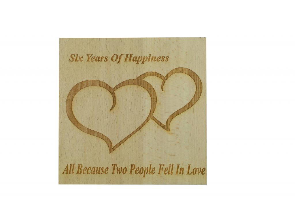 6 Years of Happiness Beech Block