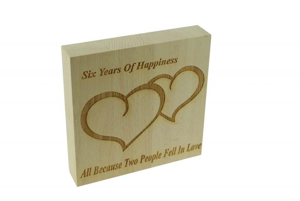 6 Years of Happiness Beech Block
