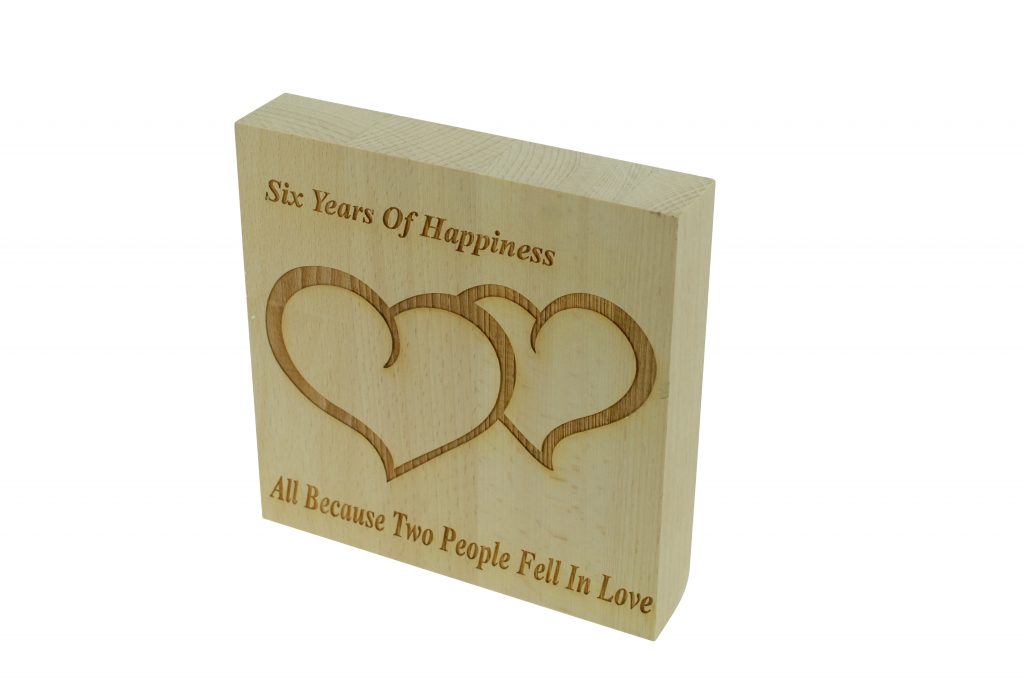 6 Years of Happiness Beech Block